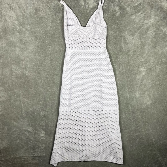 Aritzia Dress Womens XS Wilfred Evie Crochet Pastel Boho Whimsical Midi Lavender - Picture 11 of 12